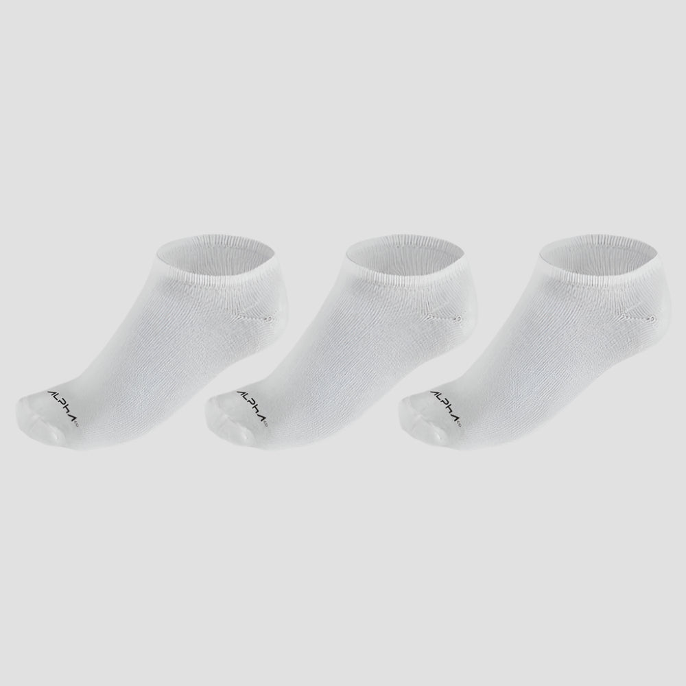 Kit 3 Meias Masculinas Cano Curto Alpha - Branco