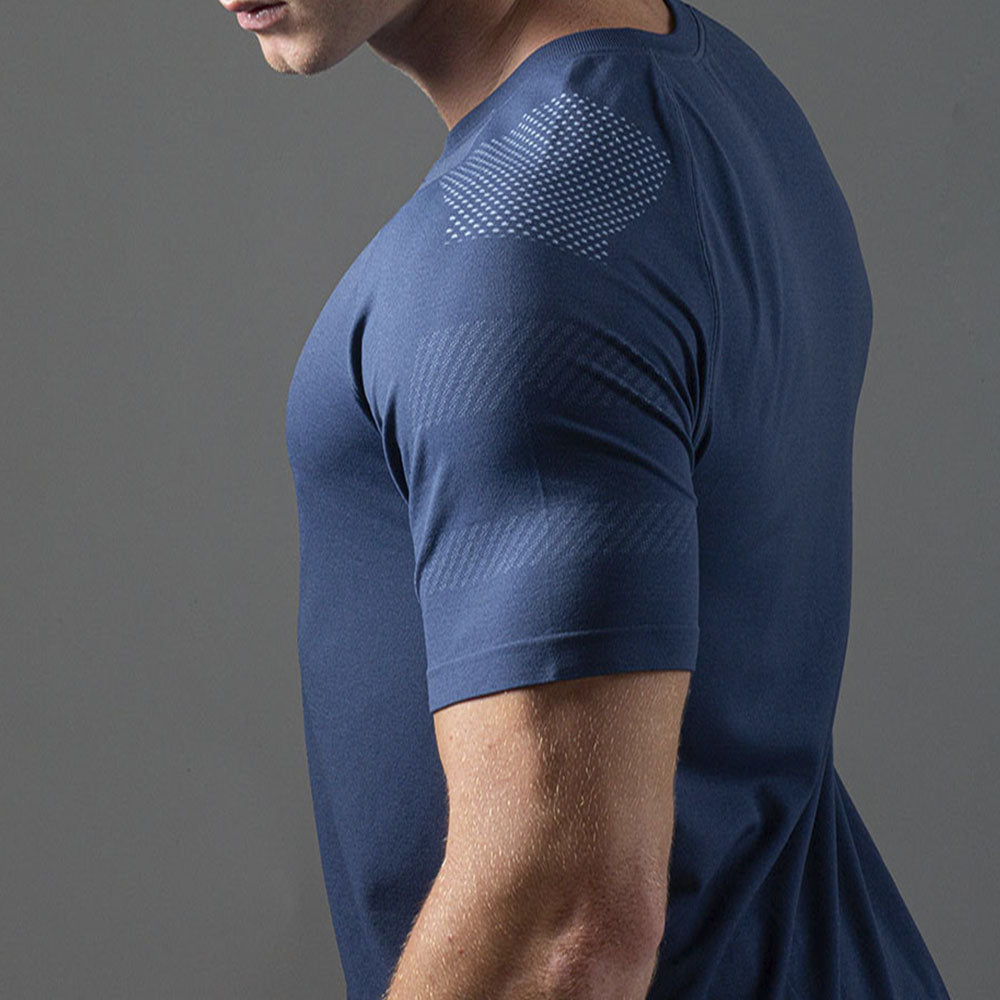 Camiseta Apex Dry Line Lupus Marinho - Sem Costura