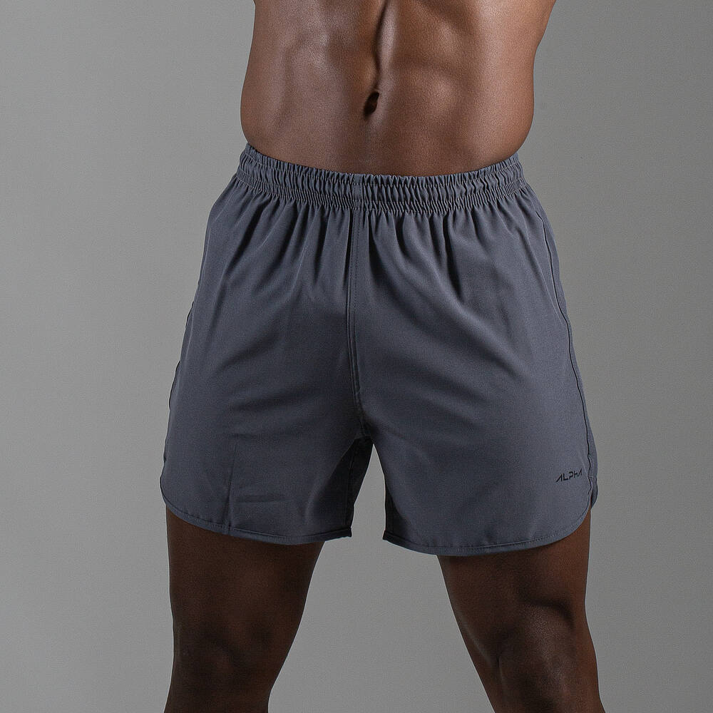 Short Corrida Masculino Dry Fit - Chumbo