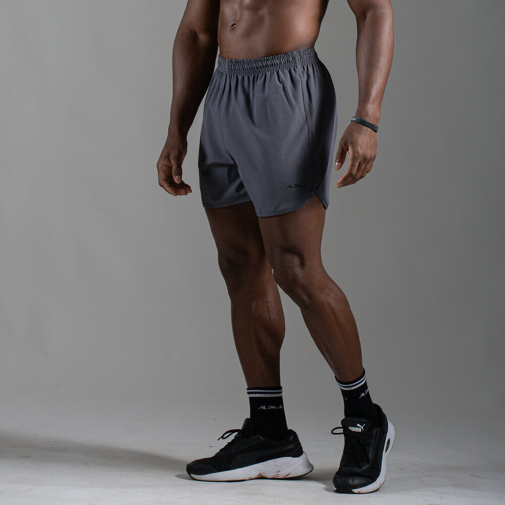 Short Corrida Masculino Dry Fit - Chumbo