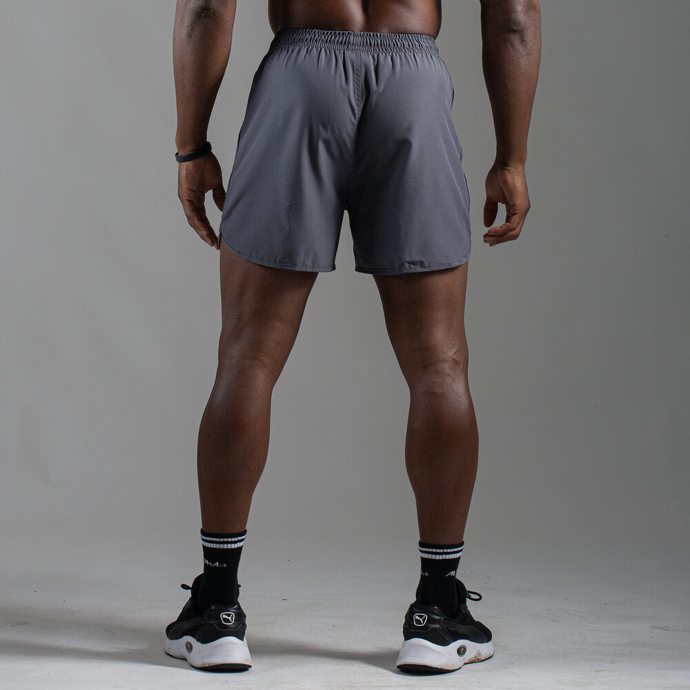 Short Corrida Masculino Dry Fit - Chumbo