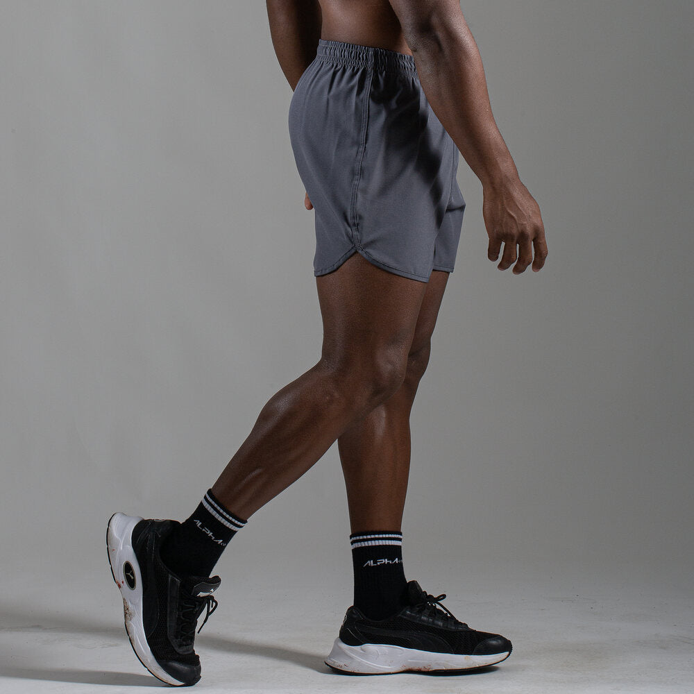 Short Corrida Masculino Dry Fit - Chumbo