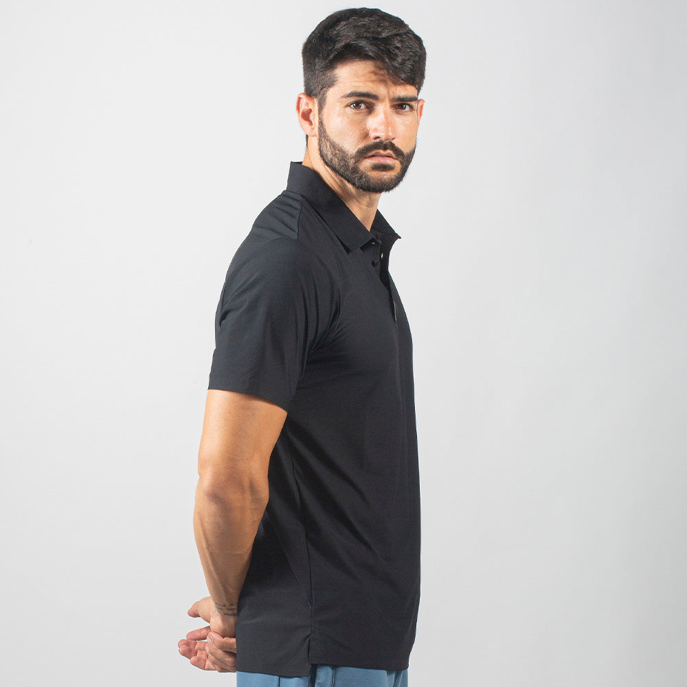 Camisa Polo Dry Fit Horizon Back Preto