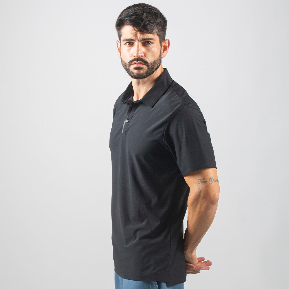 Camisa Polo Dry Fit Horizon Back Preto
