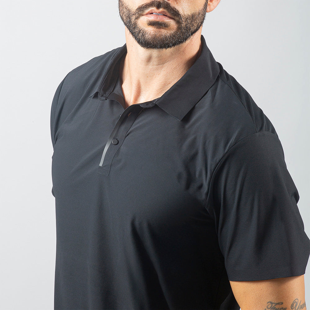 Camisa Polo Dry Fit Horizon Back Preto