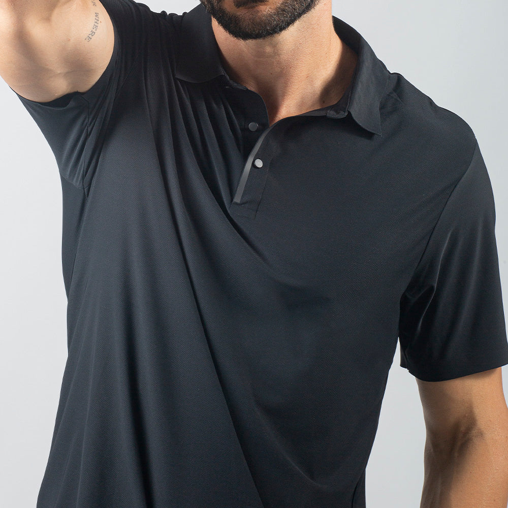 Camisa Polo Dry Fit Horizon Back Preto