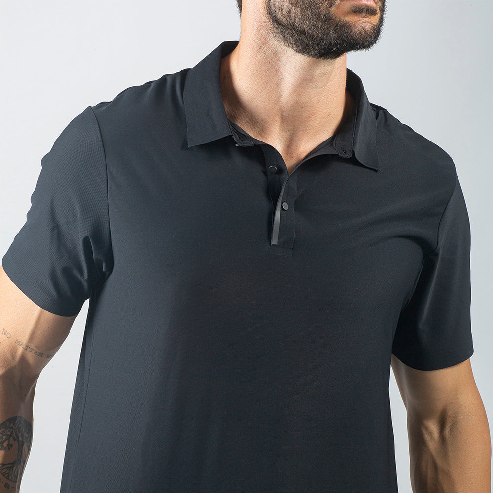 Camisa Polo Dry Fit Horizon Back Preto