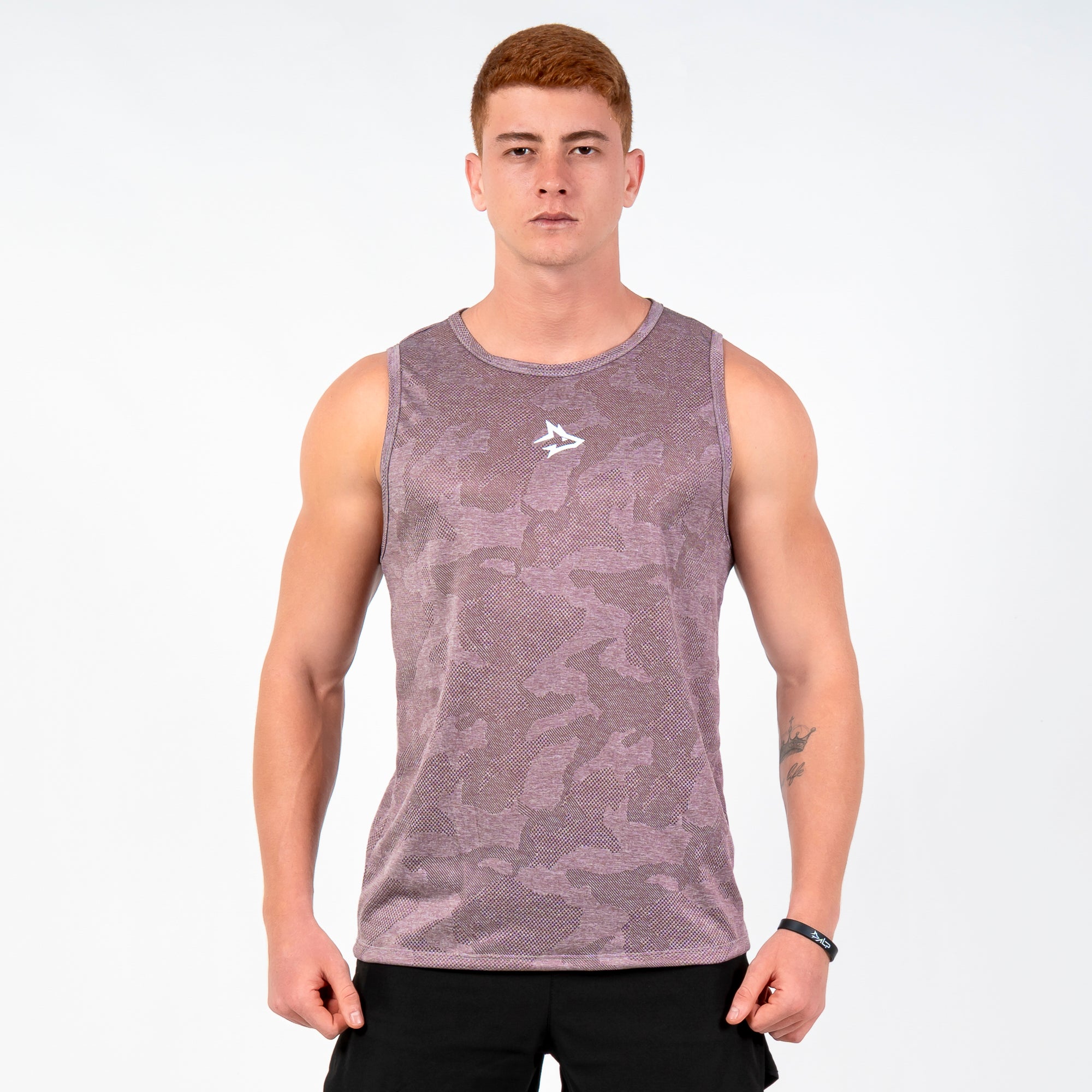 Regata Machão Dry Fit Camuflada Middle Lupus Lilás