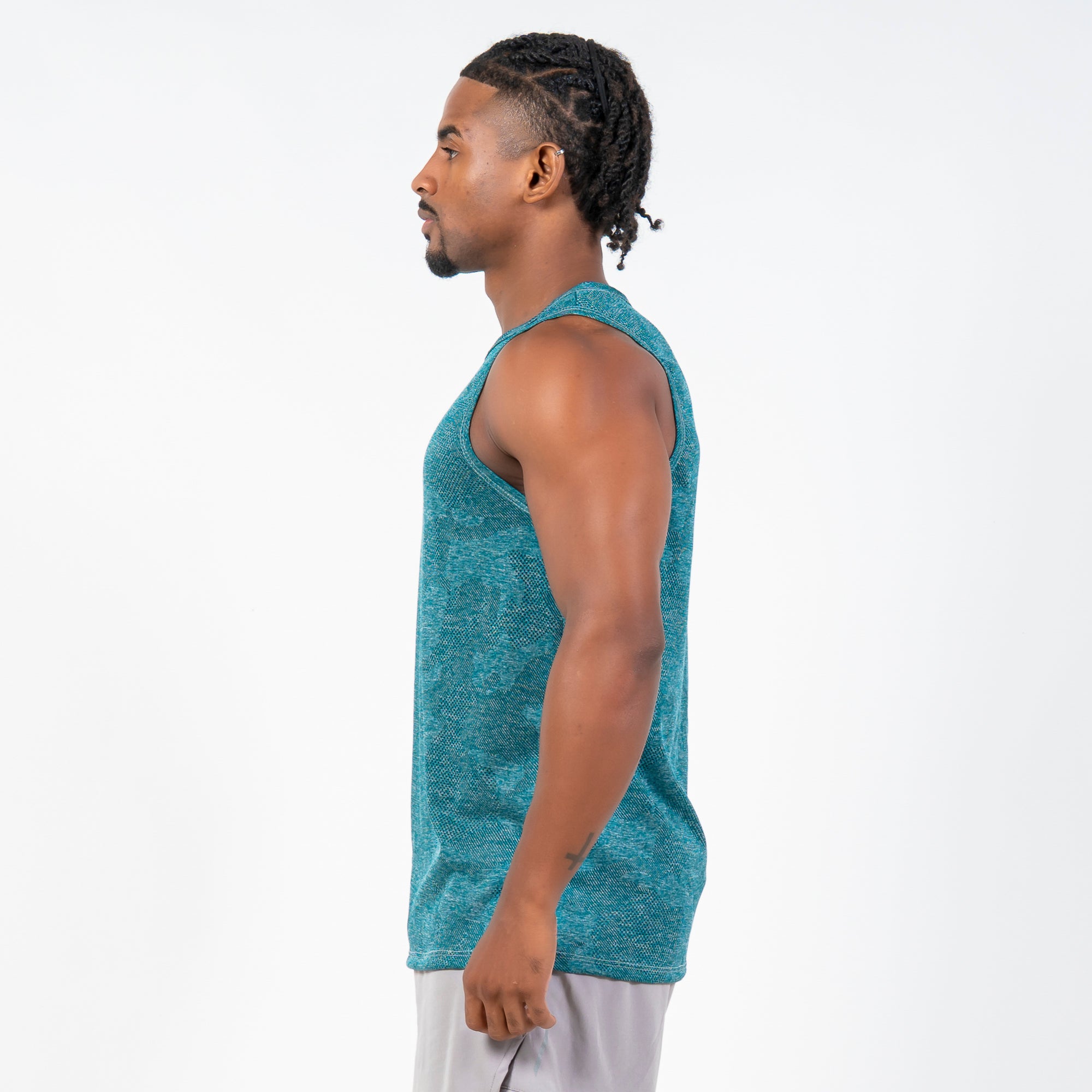 Regata Machão Dry Fit Camuflada Middle Lupus Verde Água