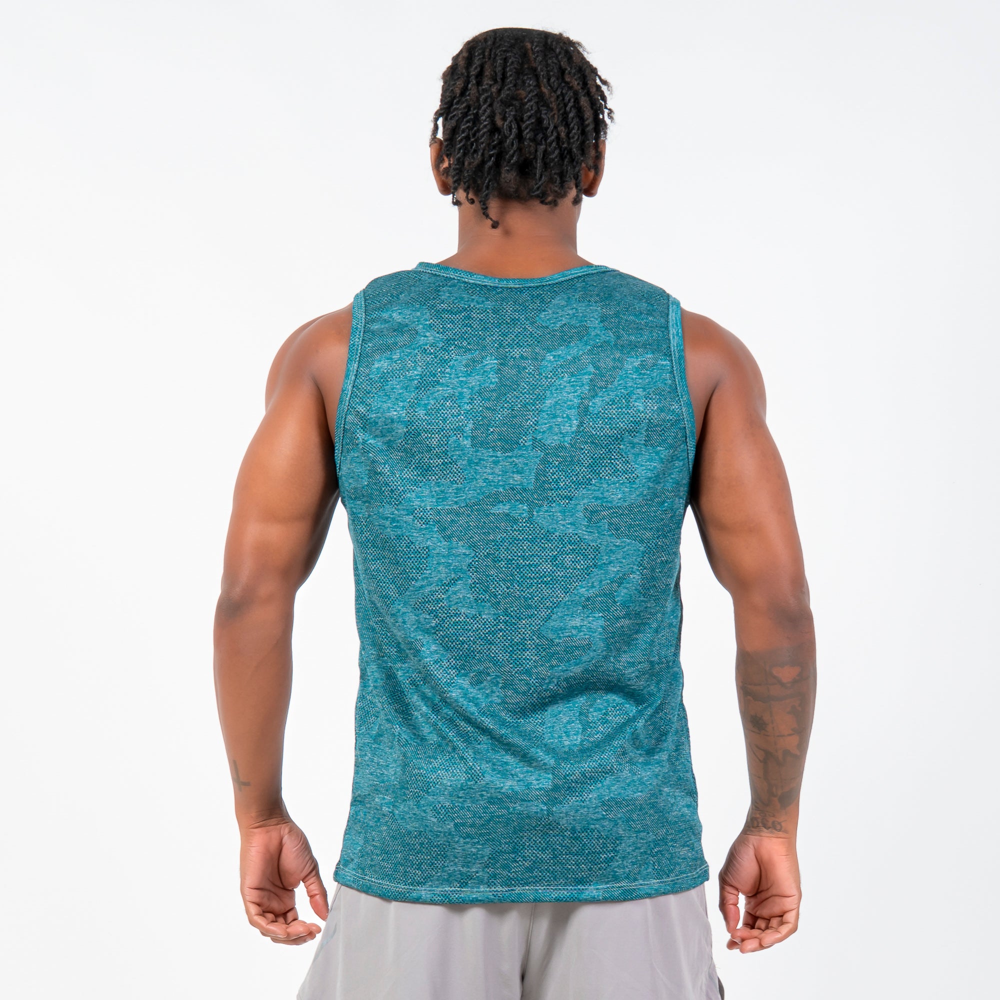 Regata Machão Dry Fit Camuflada Middle Lupus Verde Água