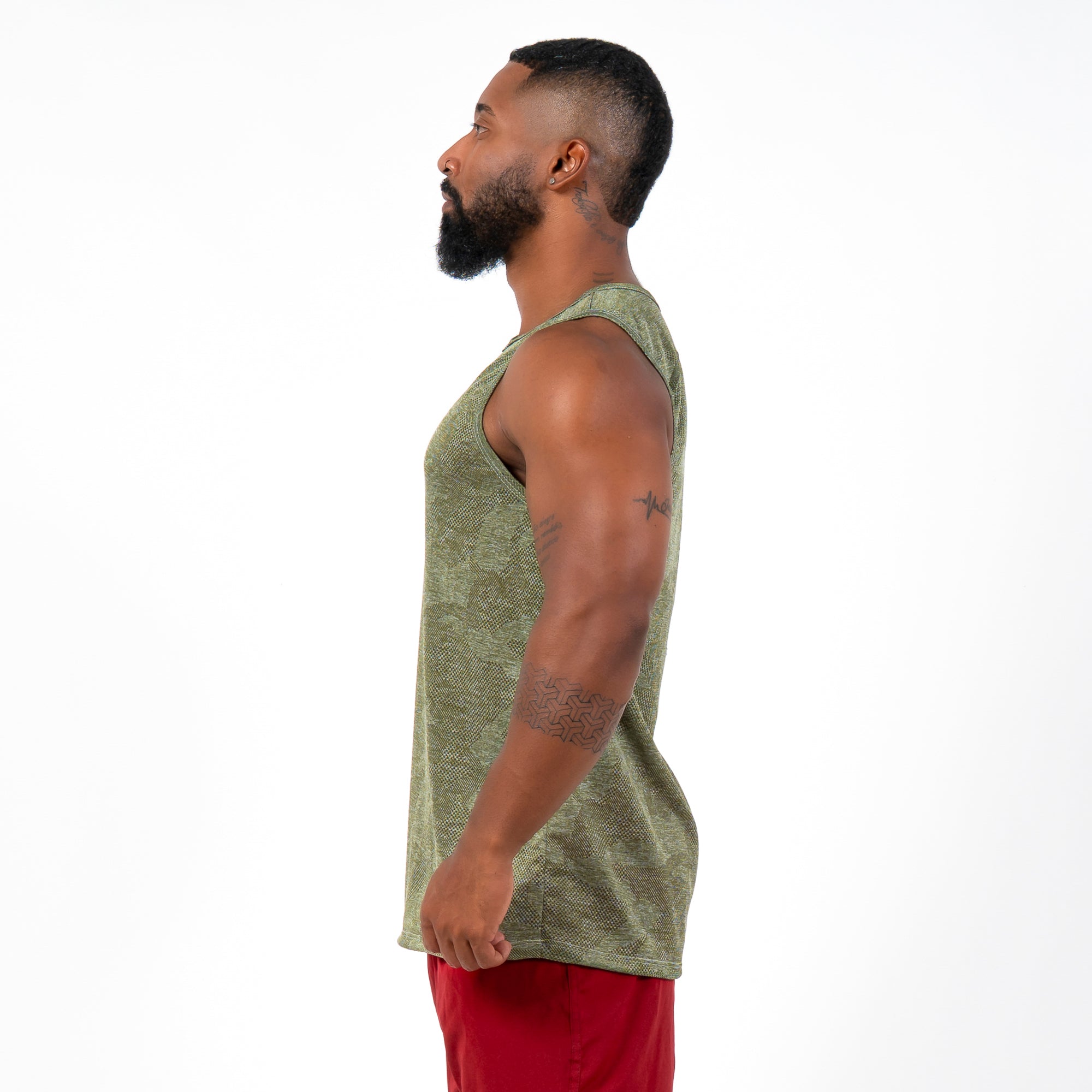 Regata Machão Dry Fit Camuflada Middle Lupus Verde Oliva