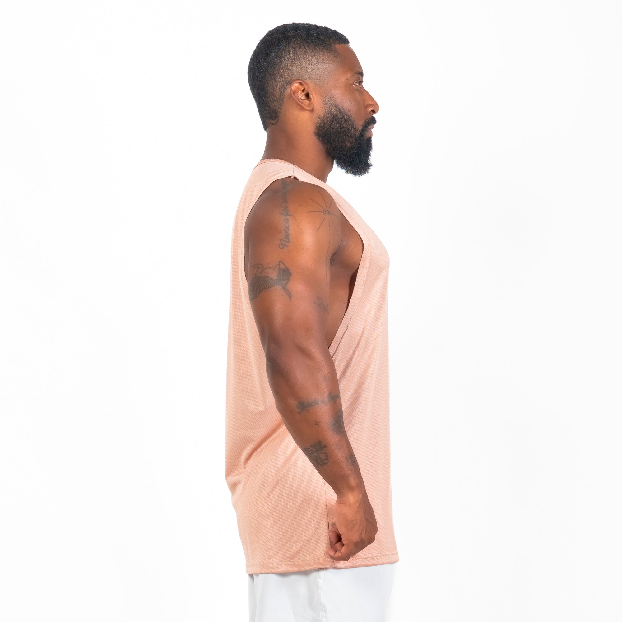 Regata Machão Dry Fit Lobo Geométrico Cappuccino