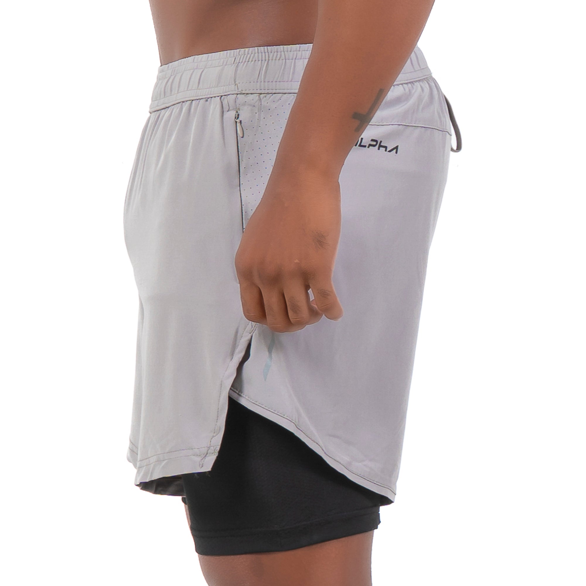 Short Dry Fit Compressão Fluid Cinza