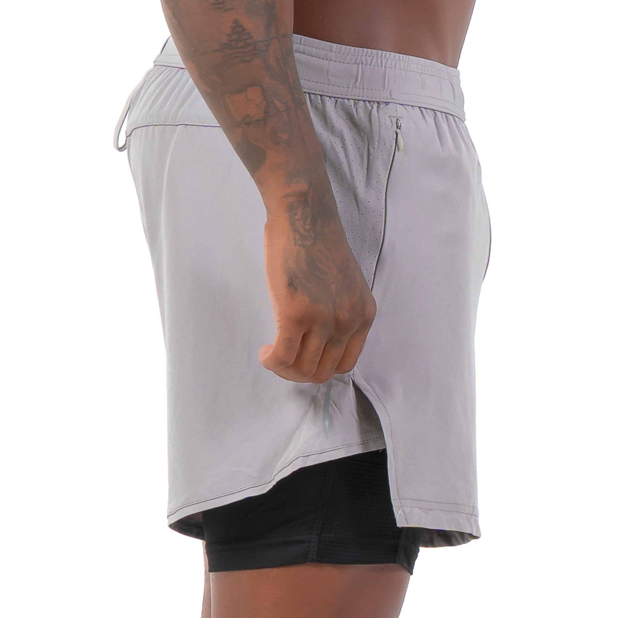 Short Dry Fit Compressão Fluid Cinza