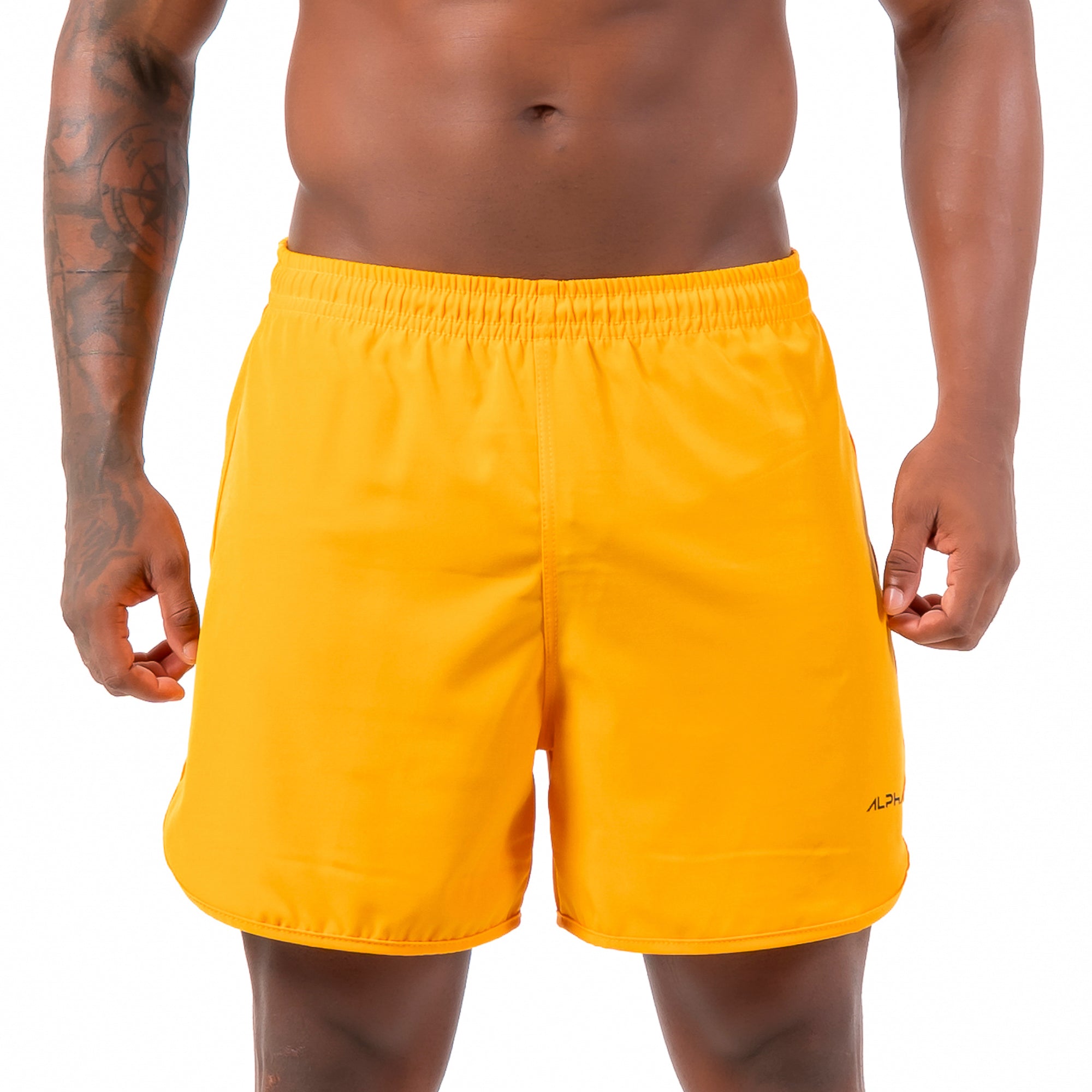 Short Corrida Masculino Dry Fit - Amarelo Canário