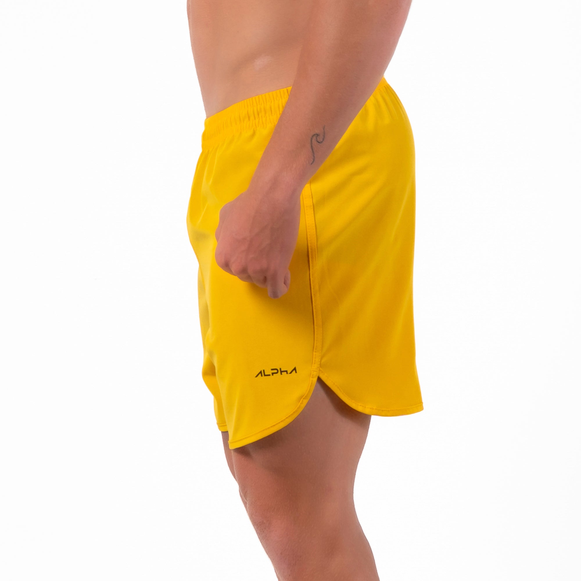 Short Corrida Masculino Dry Fit - Amarelo Ouro