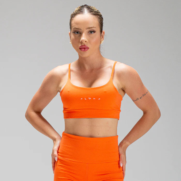 Conjunto Basic Feminino Top e Calça - New Horizon Laranja Naturale