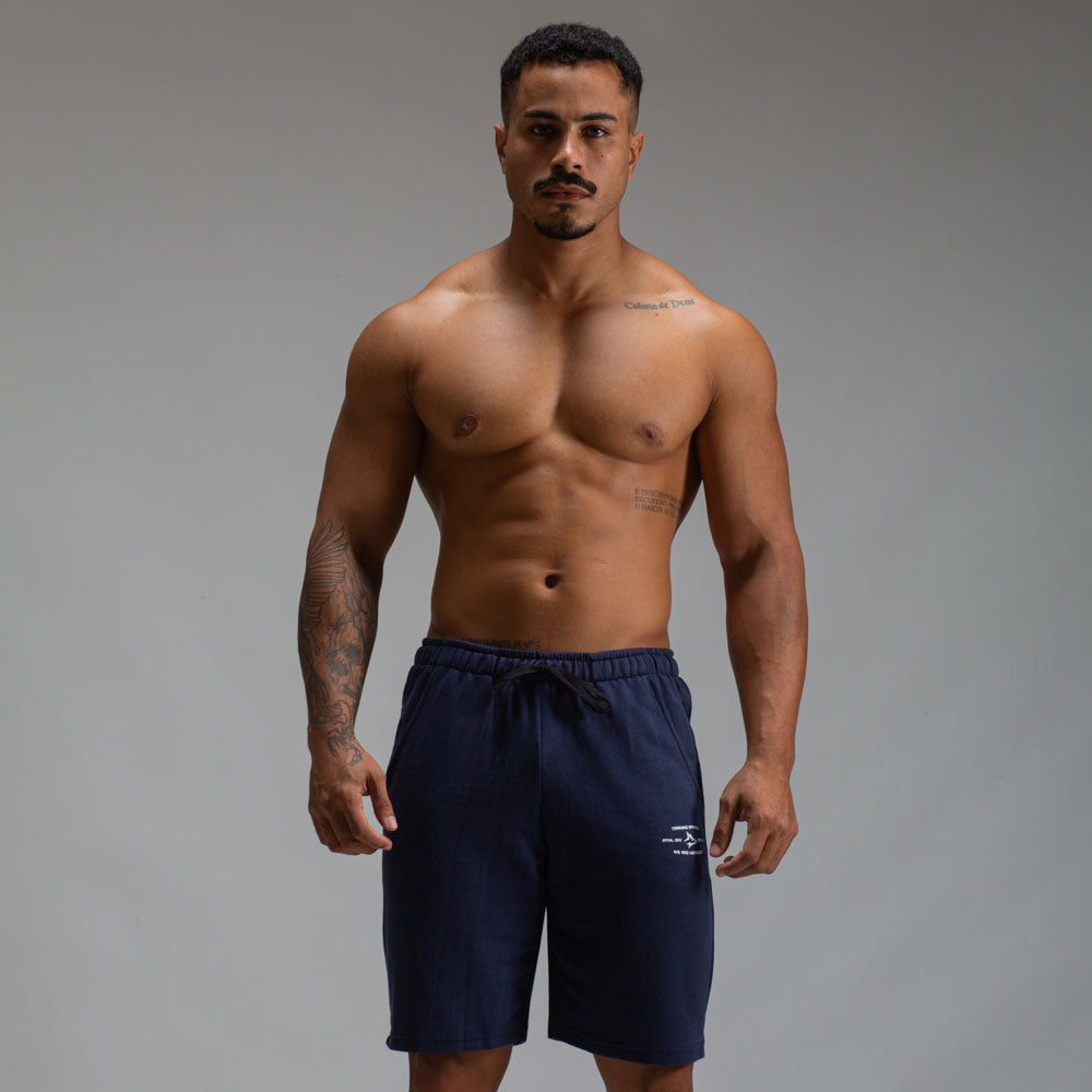Bermuda Moletom Athletic Marinho