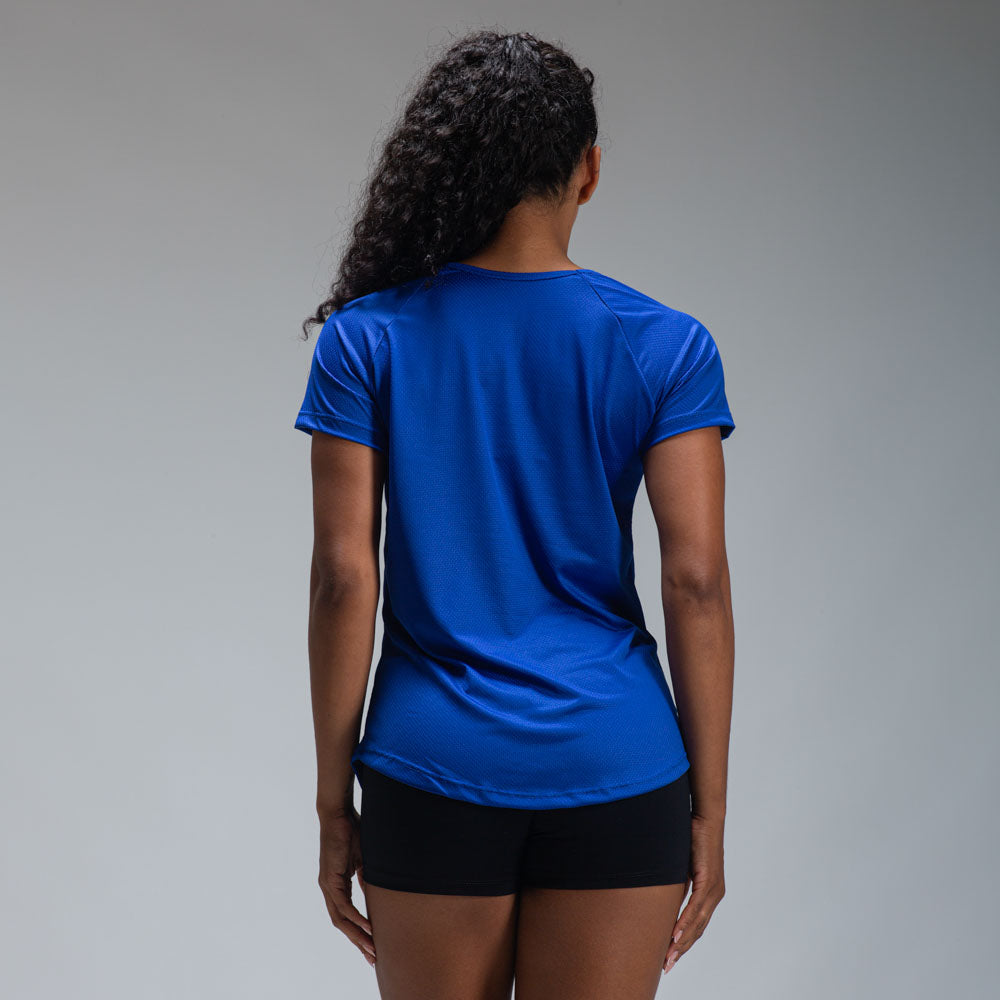 Camiseta Feminina Dry Fit Middle Lupus Azul Jazz