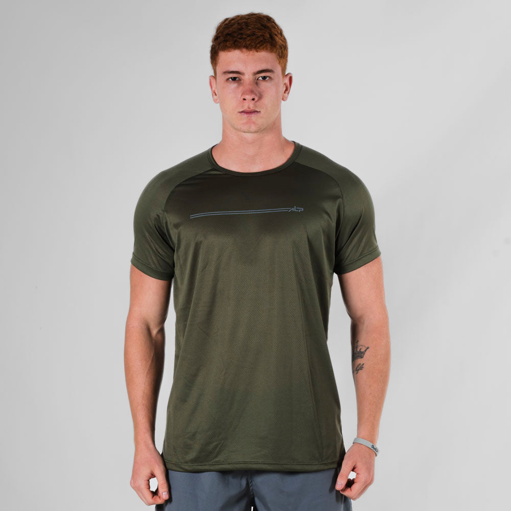 Camiseta Dry Fit Parallel Line Verde Uva