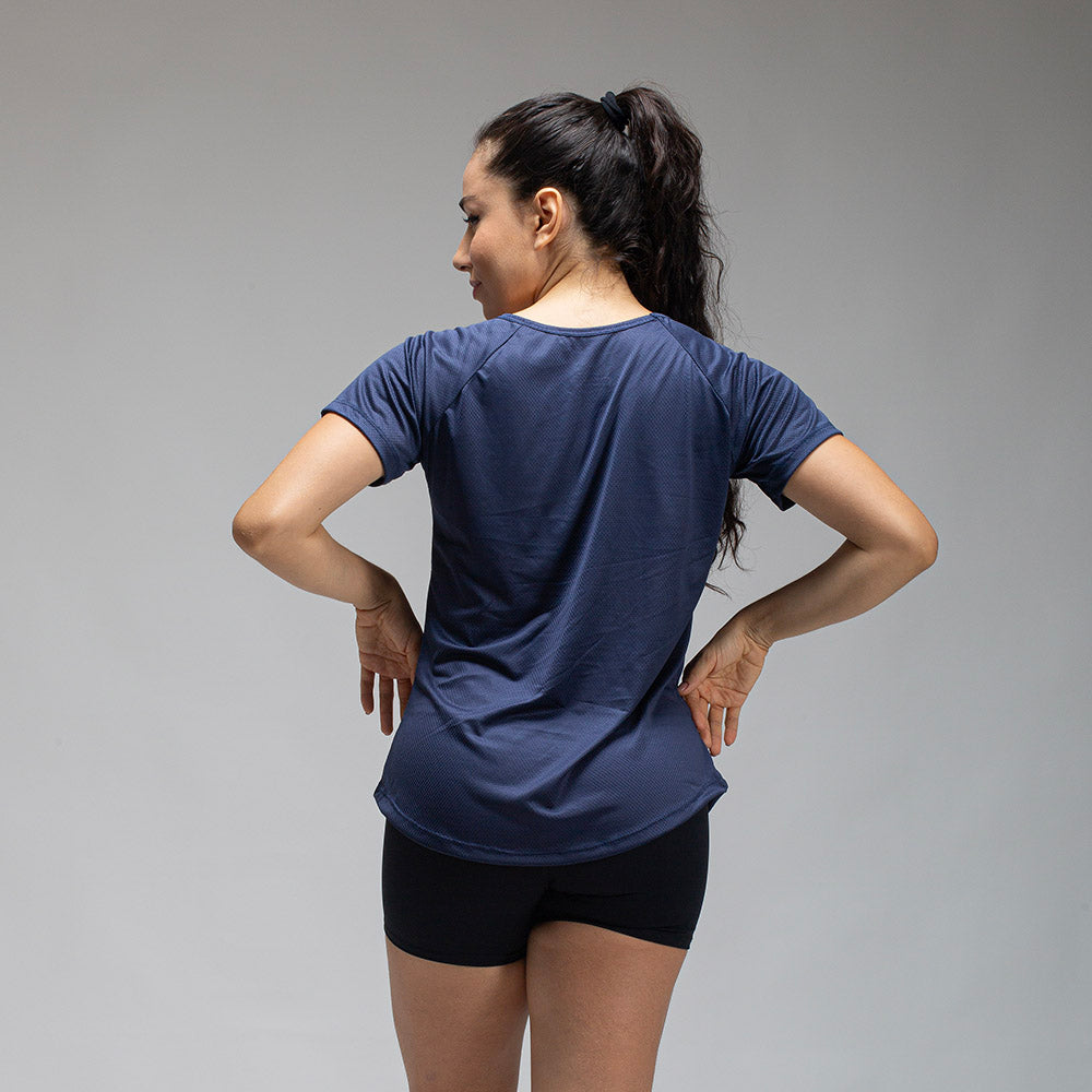 Camiseta Feminina Dry Fit Middle Lupus Marinho