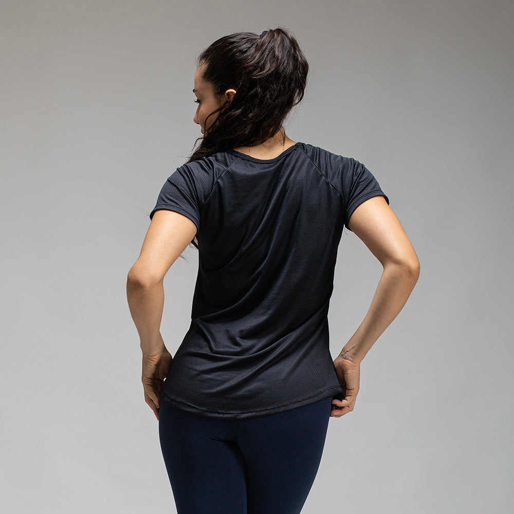 Camiseta Feminina Dry Fit Middle Lupus Preto