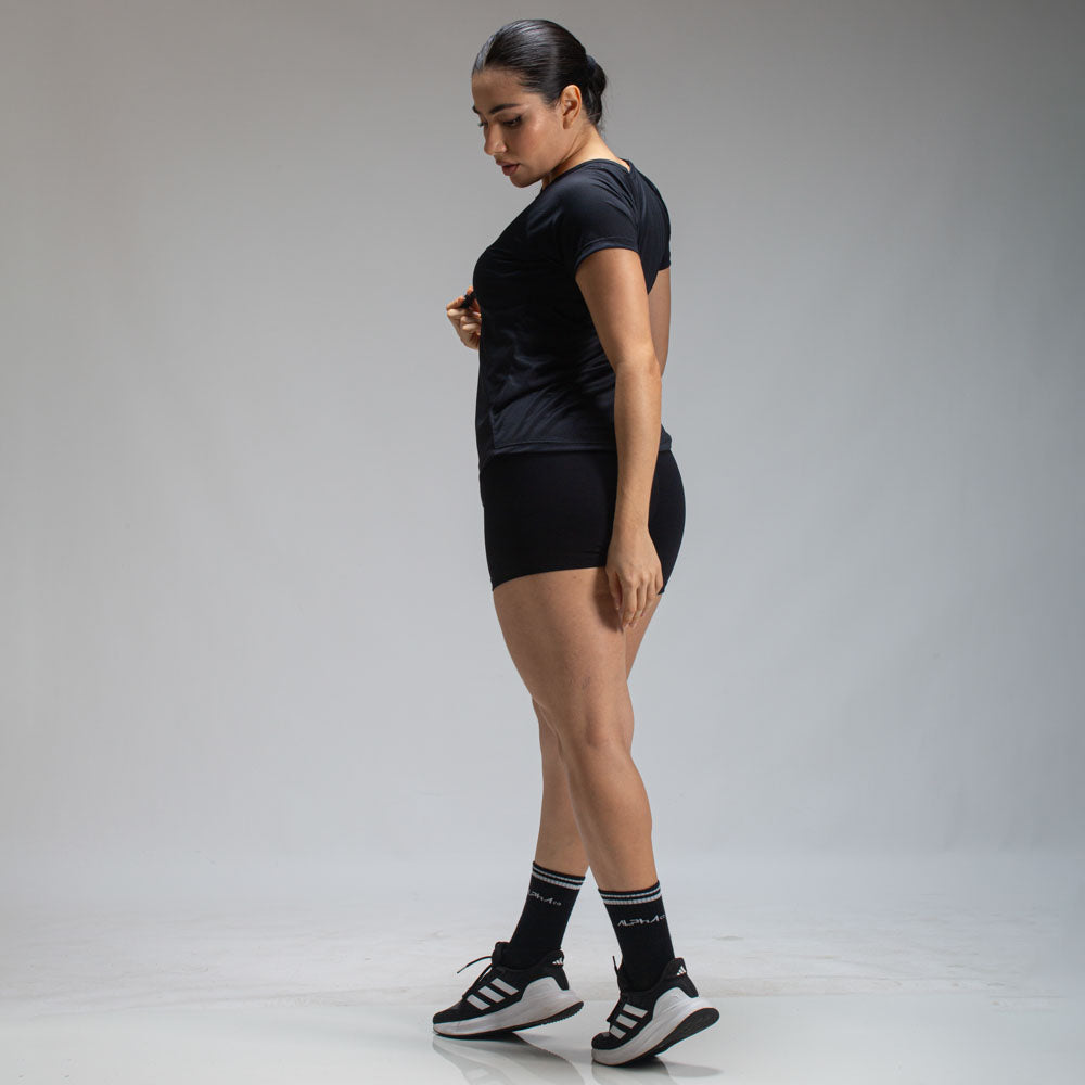 Camiseta Feminina Dry Fit New Horizon Preto