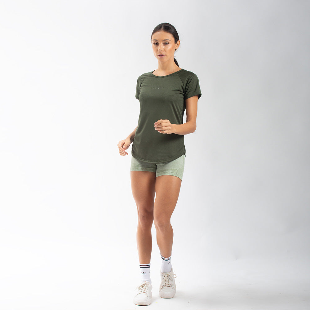 Camiseta Feminina Dry Fit New Horizon Verde Uva