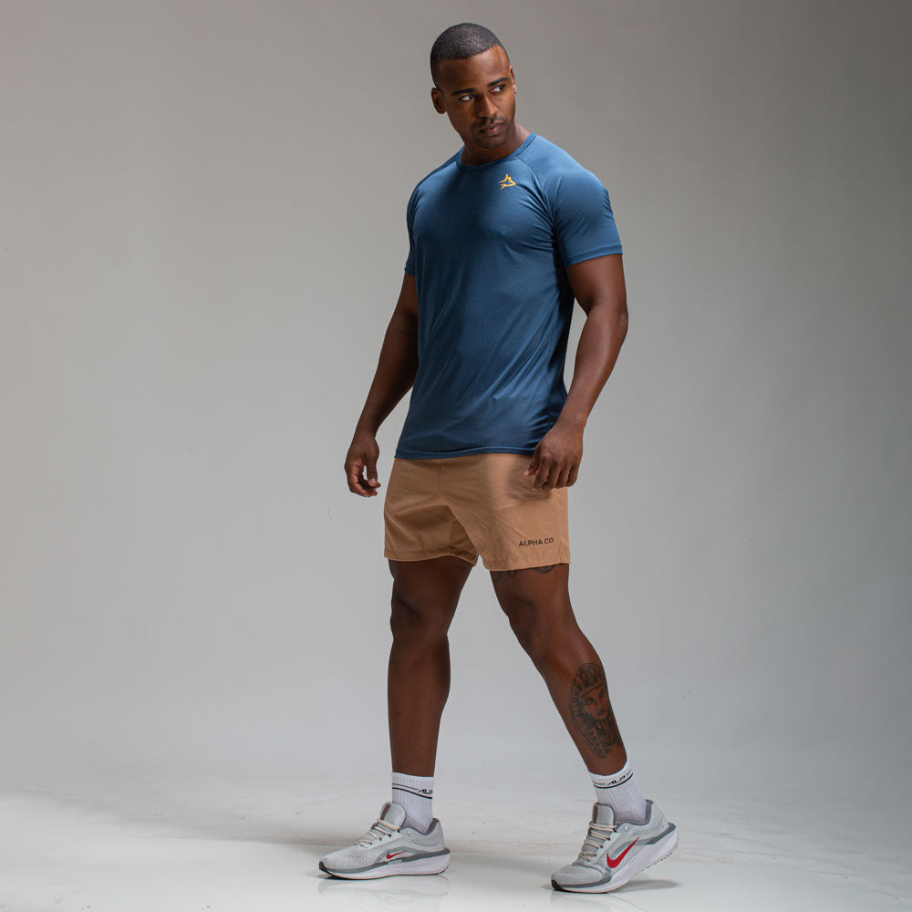 Camiseta Dry Fit New Lupus Azul Mineral