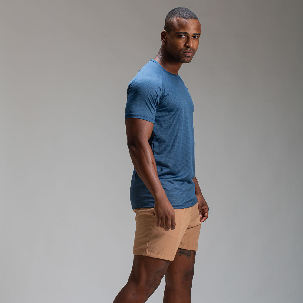 Camiseta Dry Fit New Lupus Azul Mineral