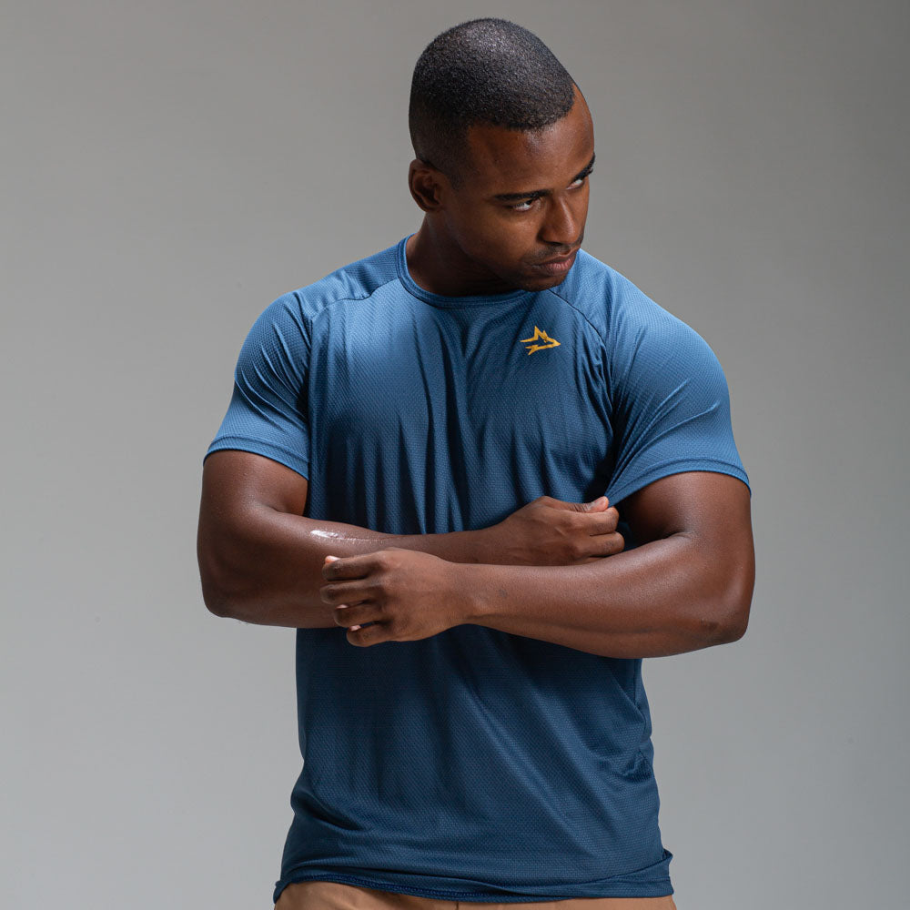 Camiseta Dry Fit New Lupus Azul Mineral