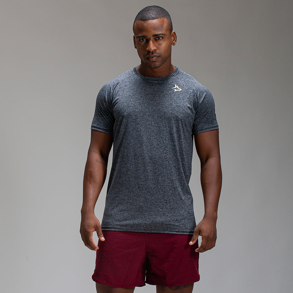 Camiseta Dry Fit New Lupus Mescla Preto