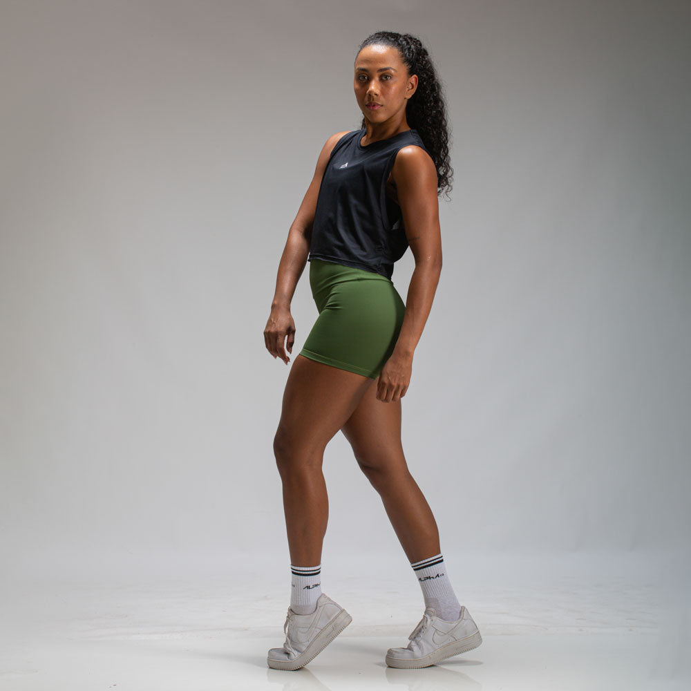Cropped Dry Fit Middle Lupus Preto
