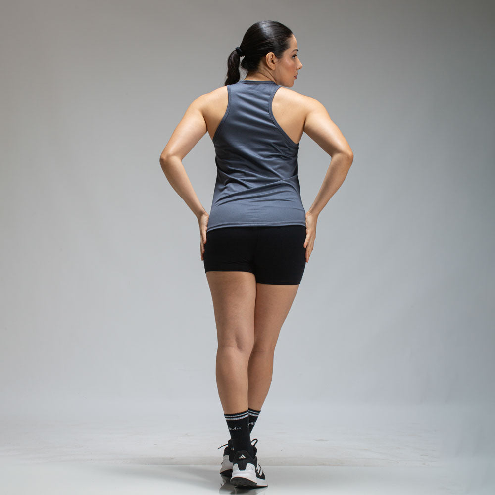 Regata Feminina Dry Fit Middle Lupus Cinza Sombra