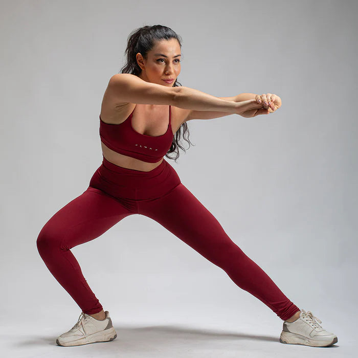 Conjunto Basic Feminino Top e Calça - New Horizon Vinho