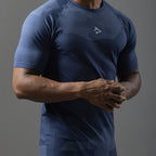 Camiseta Apex Dry Middle Lupus Marinho - Sem Costura
