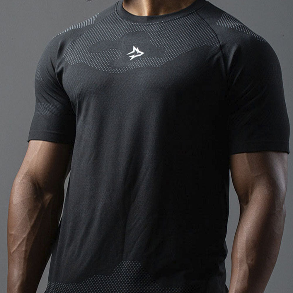 Camiseta Apex Dry Middle Lupus Preto - Sem Costura