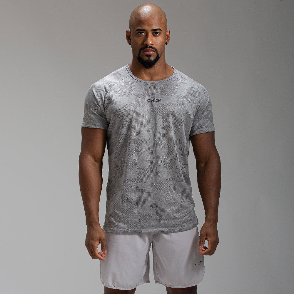 Camiseta Dry Fit Camuflada New Tenacity Cinza