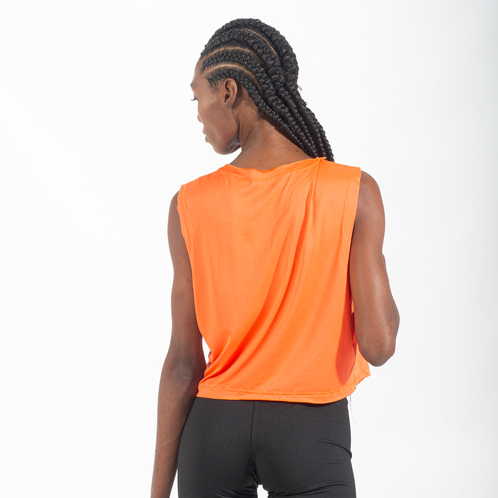 Cropped Dry Fit New Lupus Laranja Vibrante