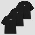 Kit 3 Camisetas Oversized Alpha All Black