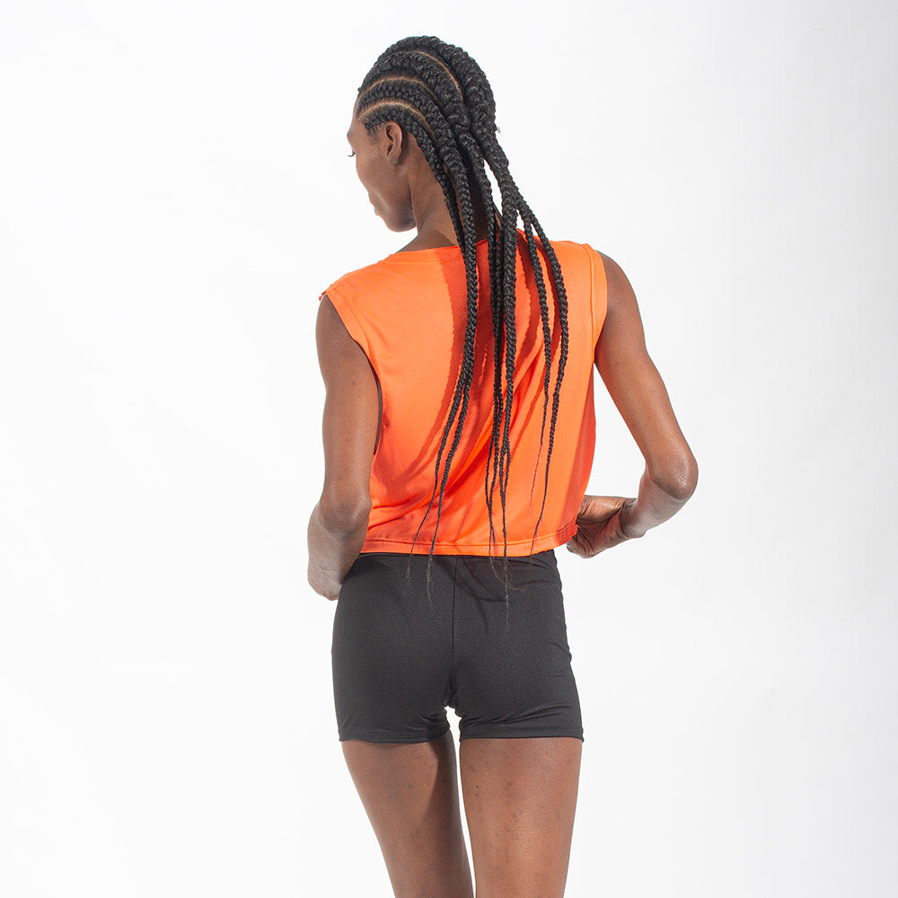 Cropped Dry Fit New Horizon Laranja Vibrante