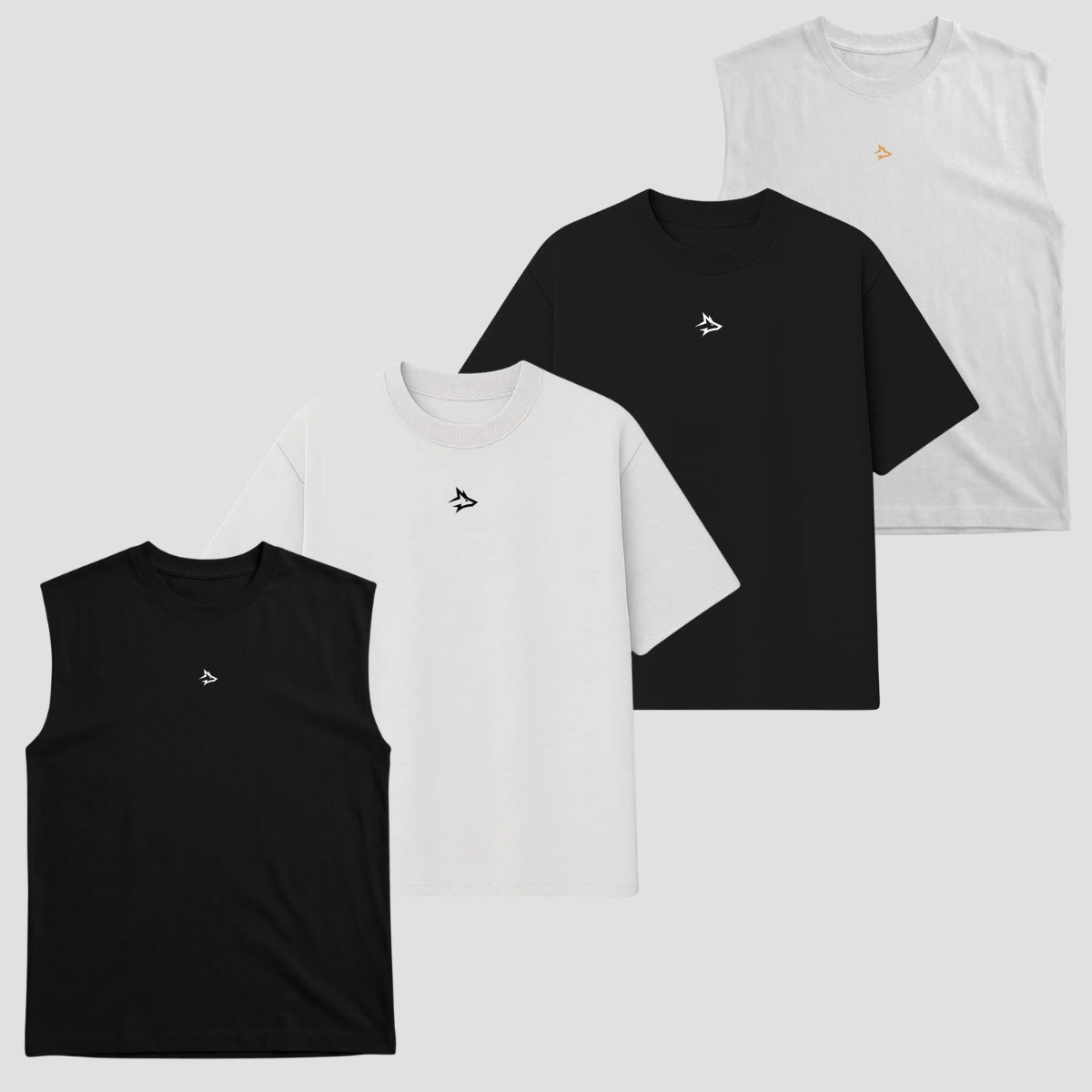 Kit 4 Camisetas e Regatas Oversized Essencial Lupus