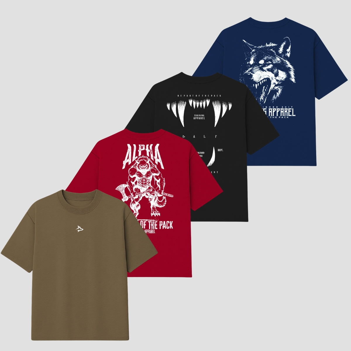 Kit 4 Camisetas Oversized - Wolf Style