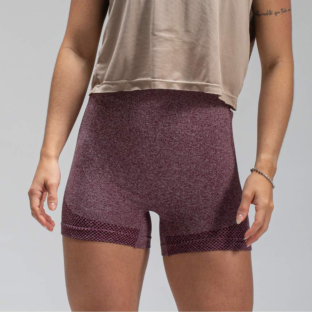 Short Seamless Mescla Vinho Alpha Co.