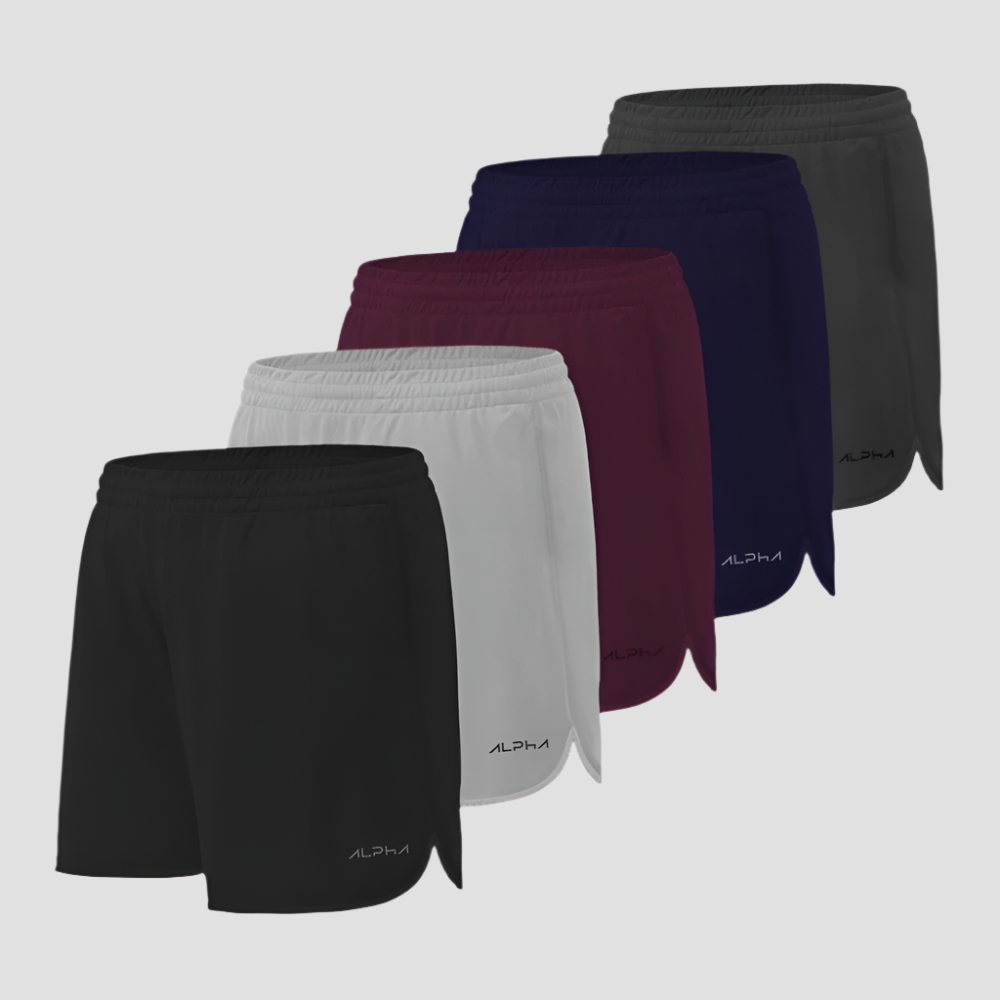Kit Completo: 5 Shorts de Corrida Alpha