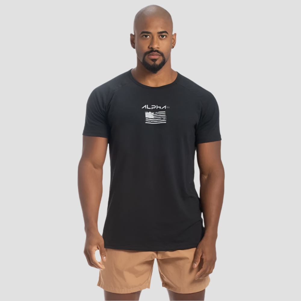 Camiseta Algodão USA Preto