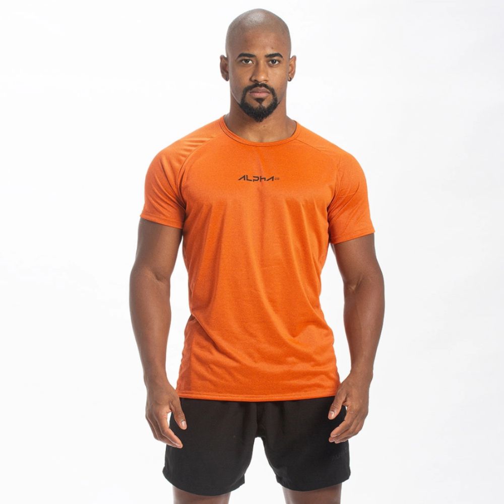 Camiseta Dry Fit New Fluid Mescla Laranja
