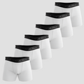 Kit 6 Cuecas Boxer Cotton Branca - Alpha