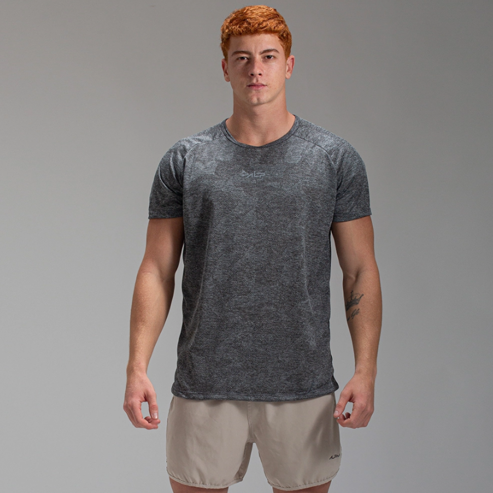 Camiseta Dry Fit Camuflada New Tenacity Preto