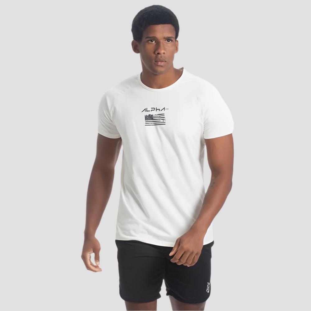 Camiseta Algodão USA Cáqui